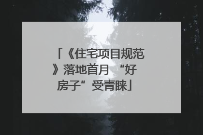 《住宅项目规范》落地首月 “好房子”受青睐