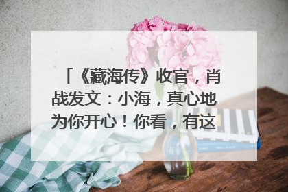 《藏海传》收官，肖战发文：小海，真心地为你开心！你看，有这么多人懂你！