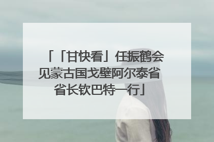「甘快看」任振鹤会见蒙古国戈壁阿尔泰省省长钦巴特一行