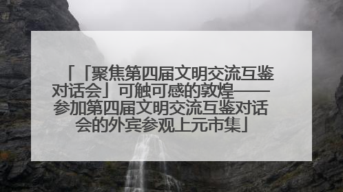 「聚焦第四届文明交流互鉴对话会」可触可感的敦煌——参加第四届文明交流互鉴对话会的外宾参观上元市集