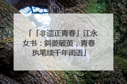 「非遗正青春」江永女书：斜菱破茧，青春执笔续千年闺语