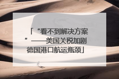 “看不到解决方案”——美国关税加剧德国港口航运瓶颈