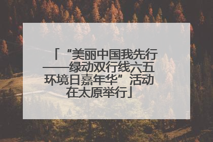 “美丽中国我先行——绿动双行线六五环境日嘉年华”活动在太原举行