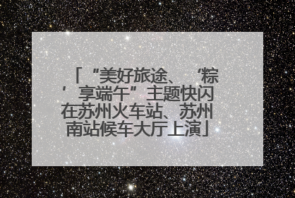 “美好旅途、‘粽’享端午”主题快闪在苏州火车站、苏州南站候车大厅上演