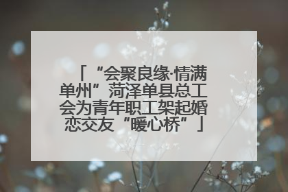 “会聚良缘·情满单州”菏泽单县总工会为青年职工架起婚恋交友“暖心桥”
