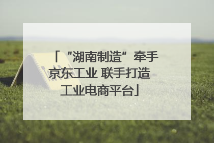 “湖南制造”牵手京东工业 联手打造工业电商平台