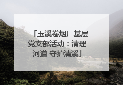 玉溪卷烟厂基层党支部活动：清理河道 守护清溪