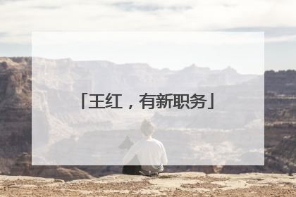 王红，有新职务