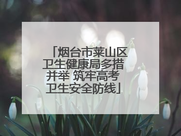 烟台市莱山区卫生健康局多措并举 筑牢高考卫生安全防线
