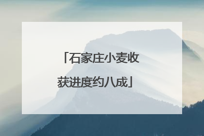石家庄小麦收获进度约八成