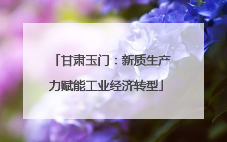 甘肃玉门：新质生产力赋能工业经济转型