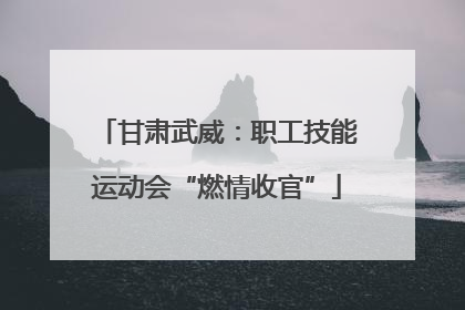 甘肃武威：职工技能运动会“燃情收官”