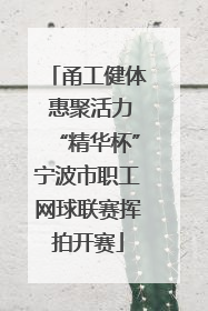 甬工健体 惠聚活力“精华杯”宁波市职工网球联赛挥拍开赛