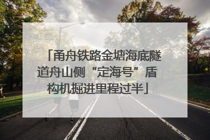 甬舟铁路金塘海底隧道舟山侧“定海号”盾构机掘进里程过半
