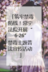 筑牢禁毒防线！常宁法院开展“6·26”禁毒主题普法宣传活动