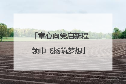 童心向党启新程 领巾飞扬筑梦想