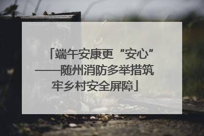 端午安康更“安心”——随州消防多举措筑牢乡村安全屏障
