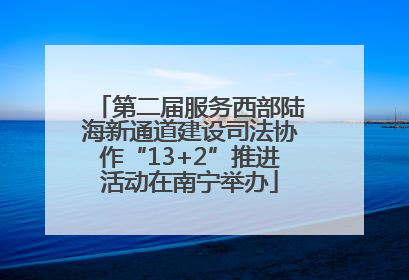 第二届服务西部陆海新通道建设司法协作“13+2”推进活动在南宁举办