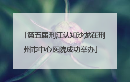 第五届荆江认知沙龙在荆州市中心医院成功举办