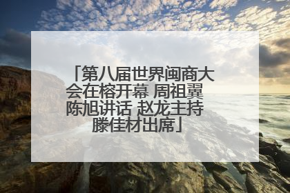 第八届世界闽商大会在榕开幕 周祖翼陈旭讲话 赵龙主持 滕佳材出席