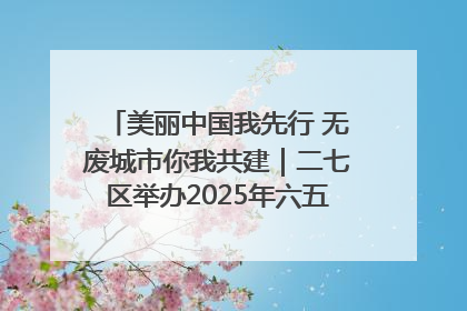 美丽中国我先行 无废城市你我共建｜二七区举办2025年六五环境日主题宣传活动