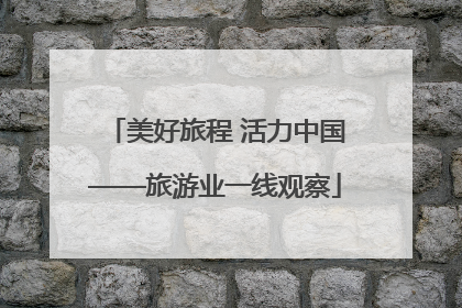 美好旅程 活力中国——旅游业一线观察