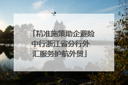 精准施策助企避险 中行浙江省分行外汇服务护航外贸