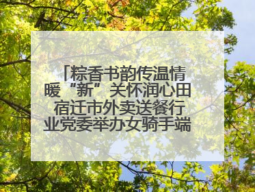 粽香书韵传温情 暖“新”关怀润心田 宿迁市外卖送餐行业党委举办女骑手端午主题活动