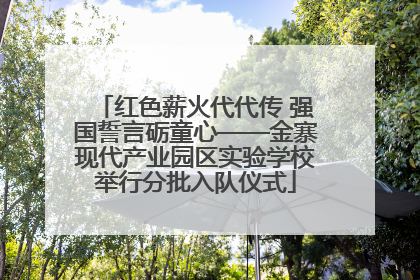 红色薪火代代传 强国誓言砺童心——金寨现代产业园区实验学校举行分批入队仪式