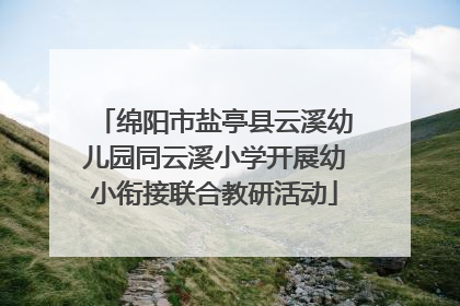 绵阳市盐亭县云溪幼儿园同云溪小学开展幼小衔接联合教研活动