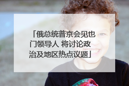 俄总统普京会见也门领导人 将讨论政治及地区热点议题