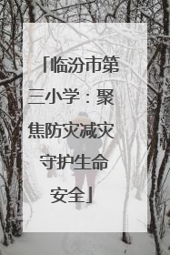 临汾市第三小学：聚焦防灾减灾 守护生命安全