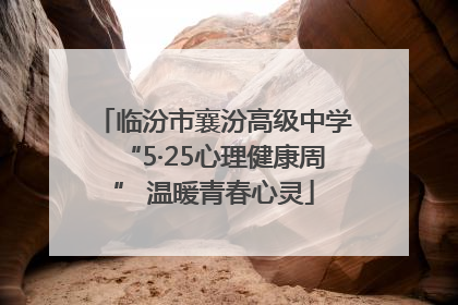 临汾市襄汾高级中学“5·25心理健康周” 温暖青春心灵