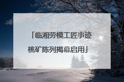 临湘劳模工匠事迹桃矿陈列揭幕启用