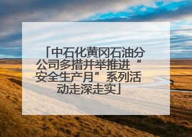 中石化黄冈石油分公司多措并举推进“安全生产月”系列活动走深走实