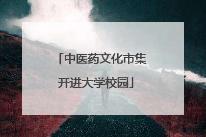 中医药文化市集开进大学校园