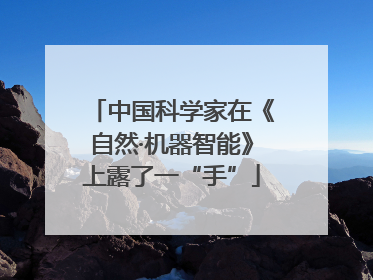 中国科学家在《自然·机器智能》上露了一“手”