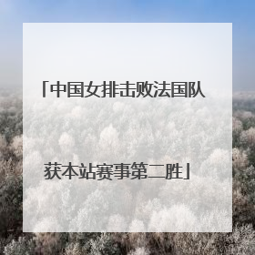 中国女排击败法国队 获本站赛事第二胜