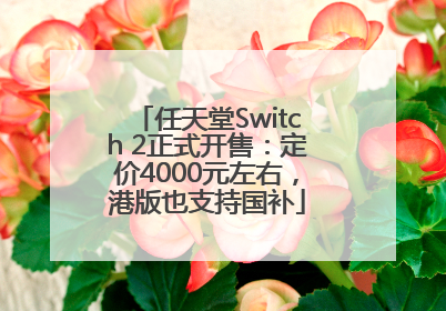 任天堂Switch 2正式开售：定价4000元左右，港版也支持国补