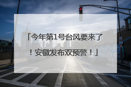 今年第1号台风要来了！安徽发布双预警！