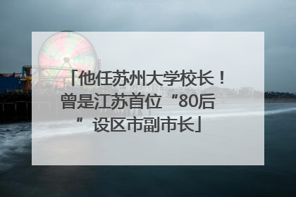 他任苏州大学校长！曾是江苏首位“80后”设区市副市长