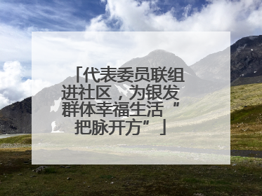 代表委员联组进社区，为银发群体幸福生活“把脉开方”