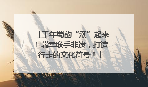 千年蜀韵“潮”起来！瑞幸联手非遗，打造行走的文化符号！