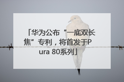 华为公布“一底双长焦”专利，将首发于Pura 80系列