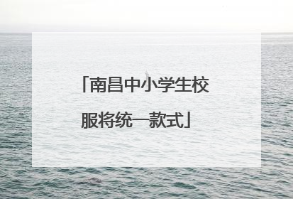 南昌中小学生校服将统一款式
