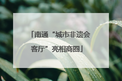 南通“城市非遗会客厅”亮相商圈