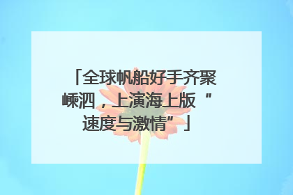 全球帆船好手齐聚嵊泗，上演海上版“速度与激情”