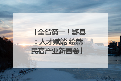 全省第一！黟县：人才赋能 绘就民宿产业新画卷