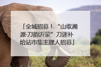 全城招募！“山歌溯源·刀韵沂蒙”刀迷补给站市集主理人招募