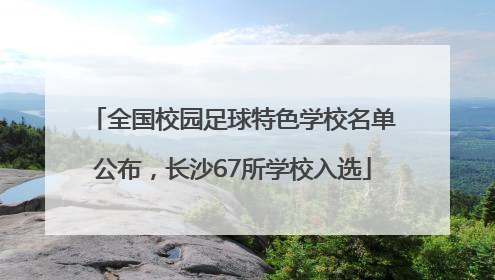 全国校园足球特色学校名单公布，长沙67所学校入选